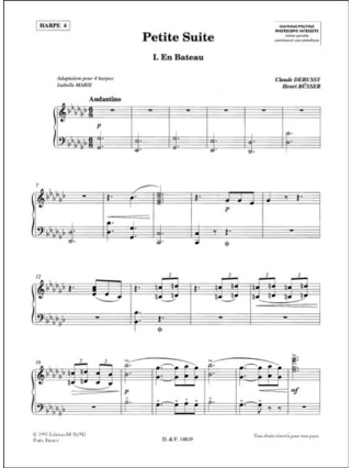 Petite Suite - Adaption Pour 4 Harpes - DEBUSSY - Partition